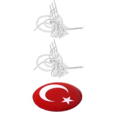 KaktüsKedi 2 ADET 38 Cm Osmanlı Tuğrası Sticker Seti 712296